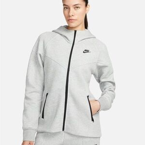 Women's Nike Tech Medium Gray Zip Hoodie